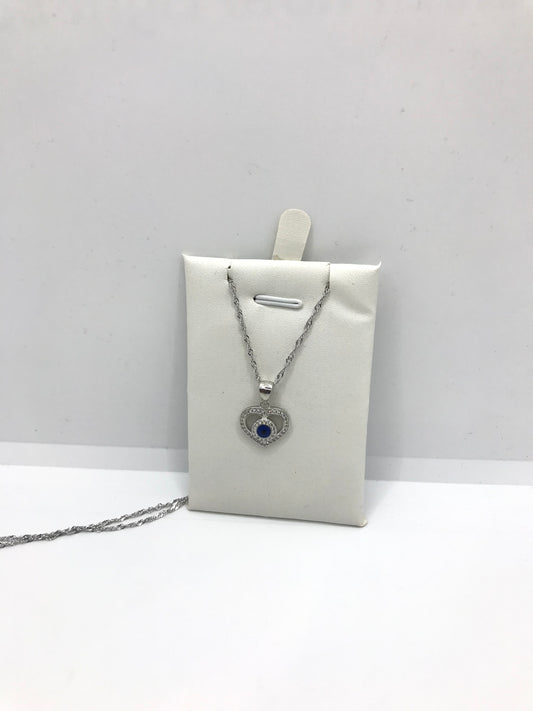 Real Silver evil eye necklace