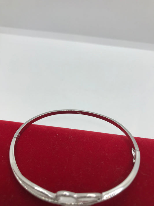 Bracelet jonc en argent sterling avec cœur ❤️