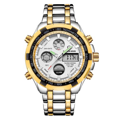 Montres tendance à cadran blanc pour hommes