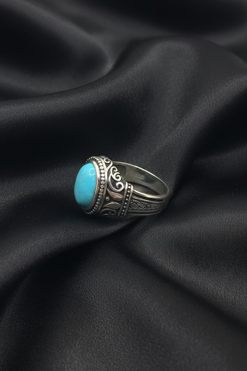 Sterling silver turquoise stone ring