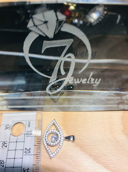 Pendentif en argent sterling mauvais œil