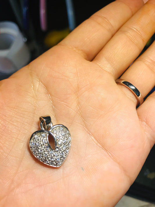 Pendentif coeur en argent sterling