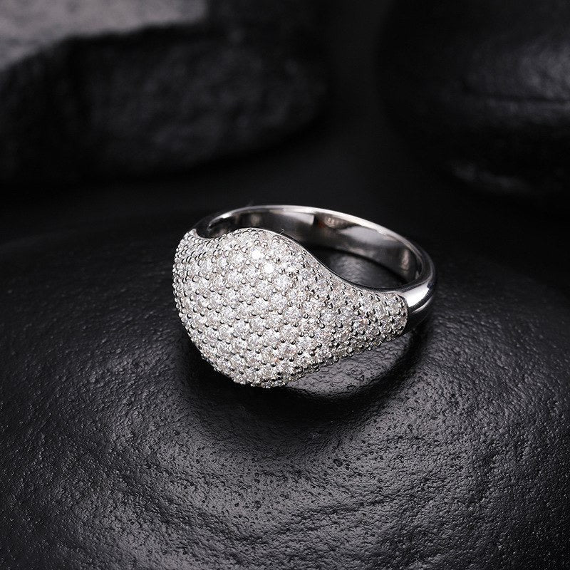 Bagues en argent véritable avec moissanite