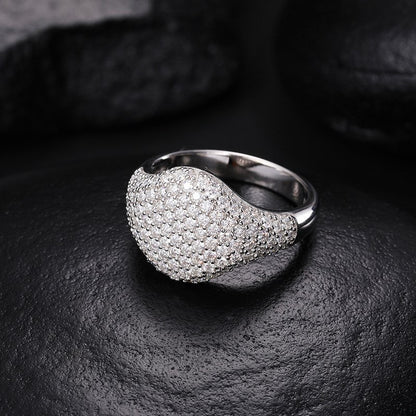 Bagues en argent véritable avec moissanite