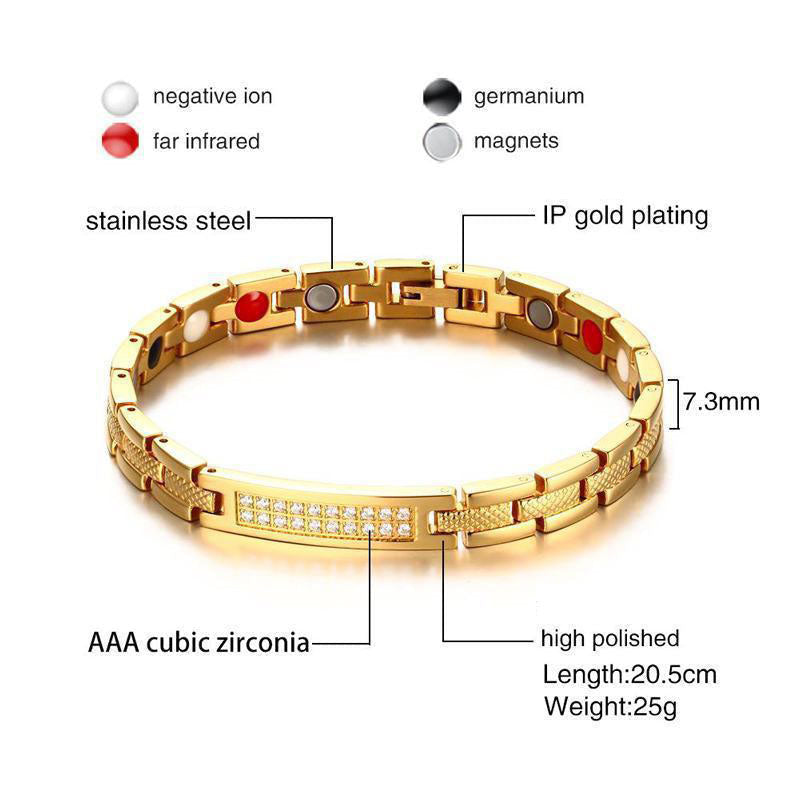 Celebrate love and balance with the Couple's Magnetic Energy Bracelet.
Crafted from premium titanium stainless steel with embedded magnets, these unisex bracelets may support circulation, reduce fatigue, and promote natural energy flow. A stylish and meaningful gift for couples.