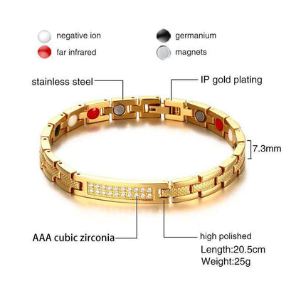 Celebrate love and balance with the Couple's Magnetic Energy Bracelet.
Crafted from premium titanium stainless steel with embedded magnets, these unisex bracelets may support circulation, reduce fatigue, and promote natural energy flow. A stylish and meaningful gift for couples.