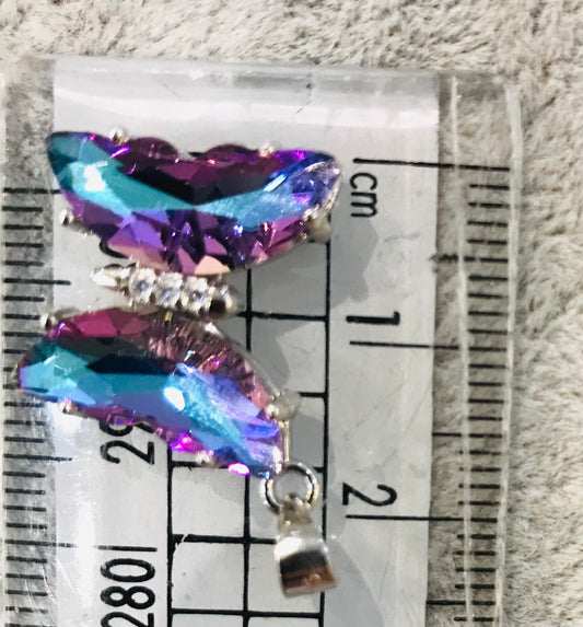 Pendentif papillon en argent véritable