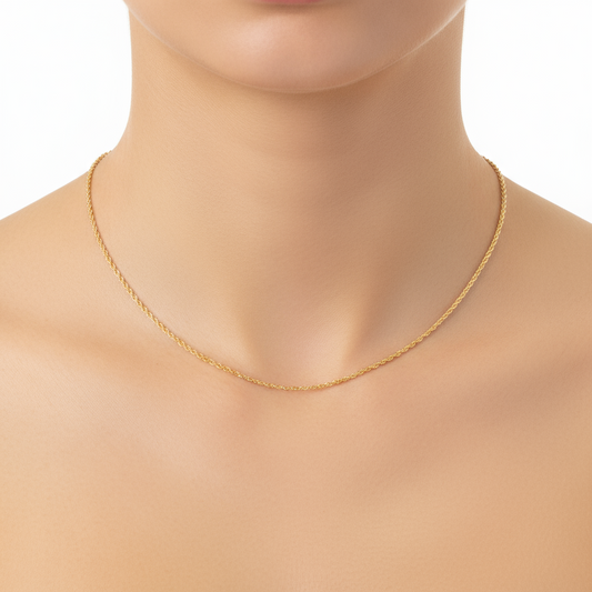 Chaîne torsadée en or 10 carats