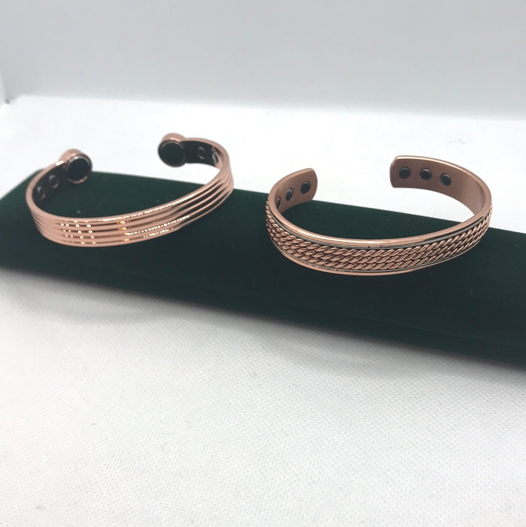 Améliorez vos performances avec le bracelet de thérapie magnétique en cuivre pur, bracelet ouvert