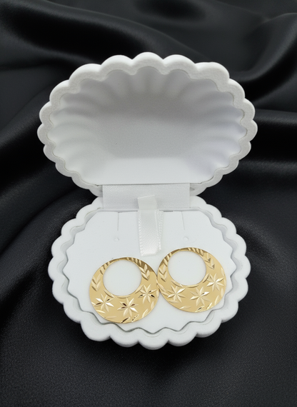 18k Real Gold Nattiyan Classic Earrings (Sizes Available)