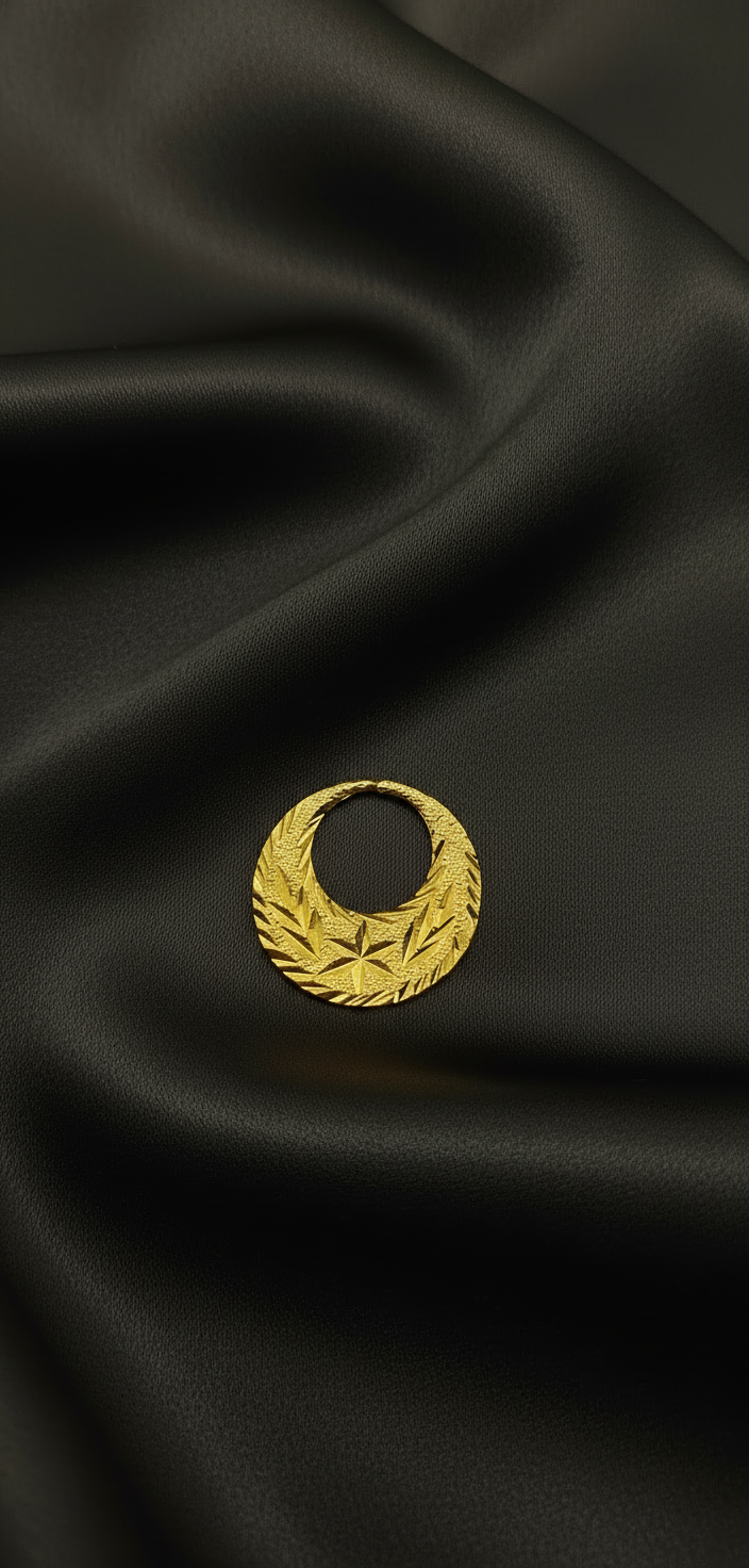 Boucles d'oreilles Nattiyan sablées en étoile, argent véritable et or 24 carats