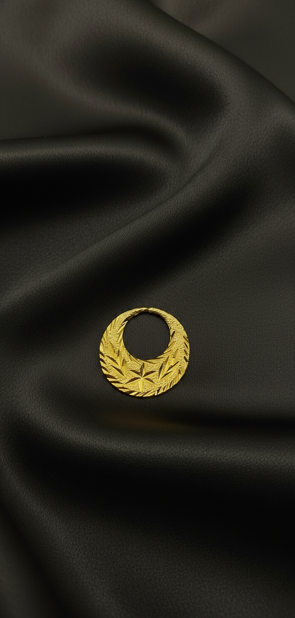 Boucles d'oreilles Nattiyan sablées en étoile, argent véritable et or 24 carats