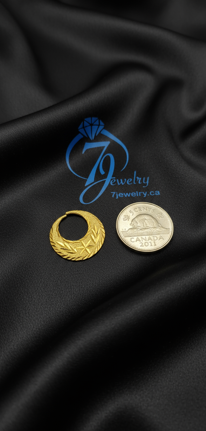 Boucles d'oreilles Nattiyan sablées en étoile, argent véritable et or 24 carats