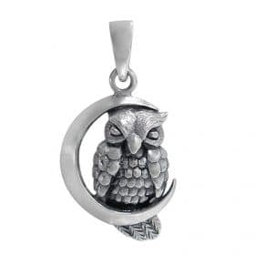 Argent sterling, hibou lisse
