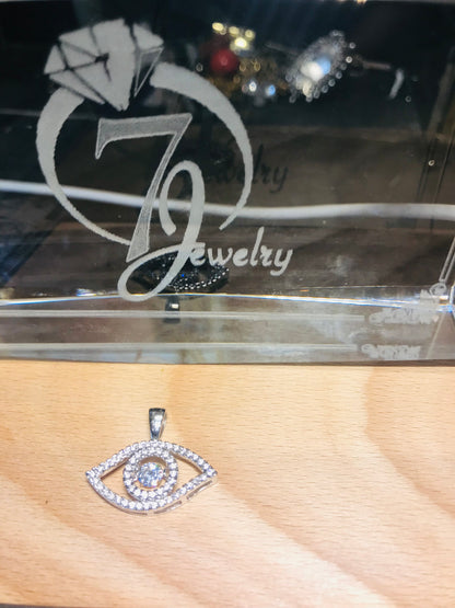Pendentif en argent sterling mauvais œil