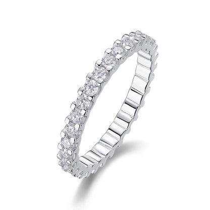 Real Silver Moissanite Women’s Band