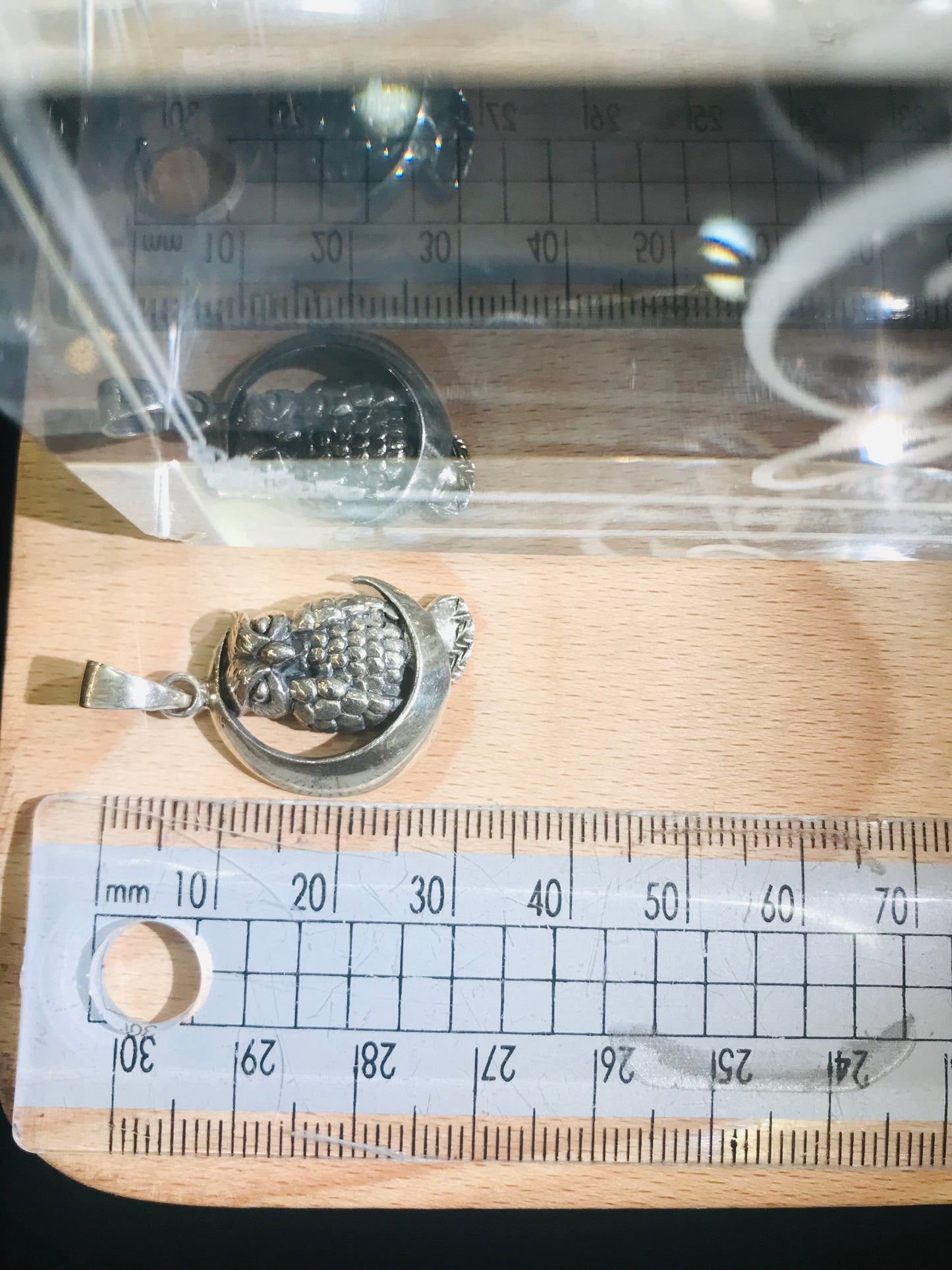 Argent sterling, hibou lisse