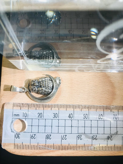 Argent sterling, hibou lisse