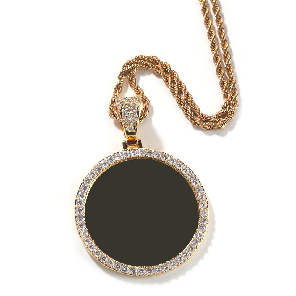 ਕਸਟਮ ਗੋਲ ਫੋਟੋ ਪਿਕਚਰ ਪੈਂਡੈਂਟ