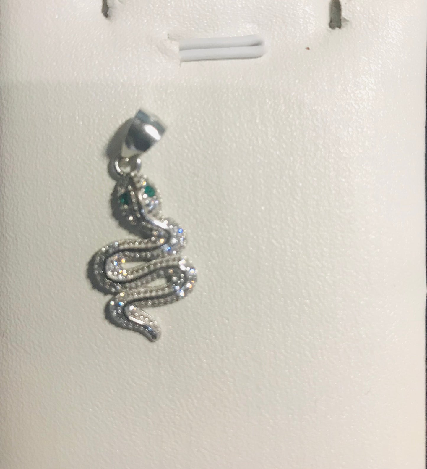 Pendentif serpent en argent sterling véritable