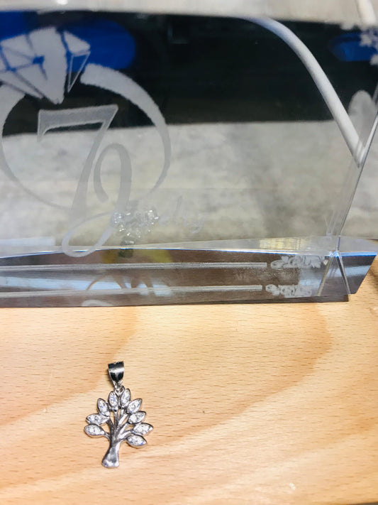 Pendentif arbre généalogique en argent sterling