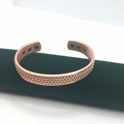 Improve your performance with Pure Copper Magnetic Therapy Bracelet Bangle Open Cuff