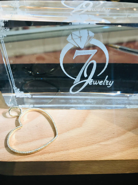 Pendentif coeur en argent sterling