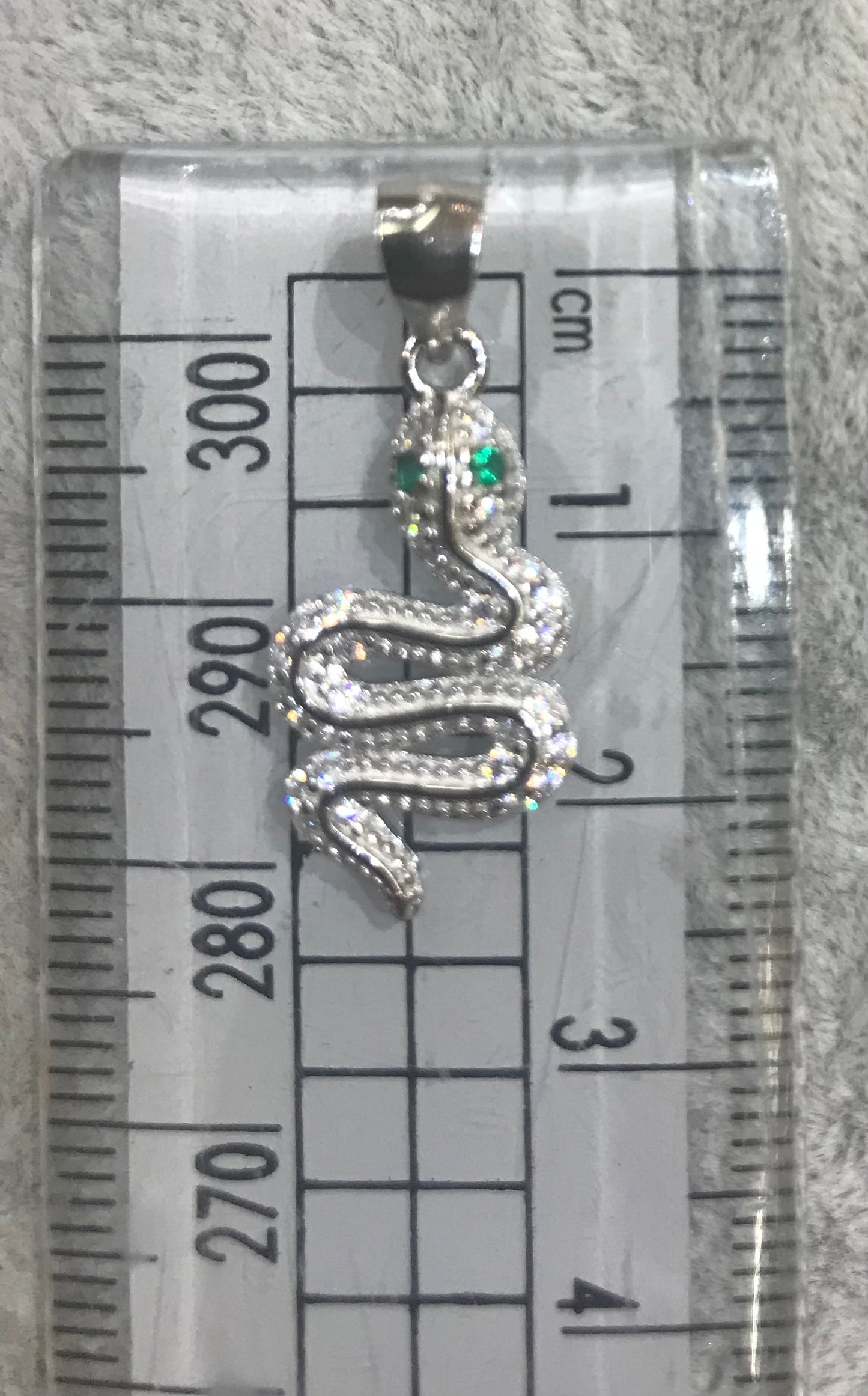 Pendentif serpent en argent sterling véritable