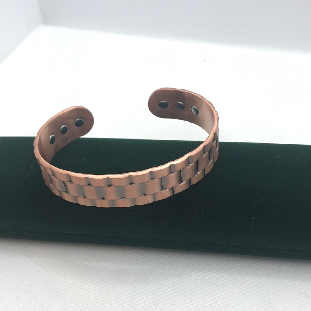 Améliorez vos performances avec le bracelet de thérapie magnétique en cuivre pur, bracelet ouvert