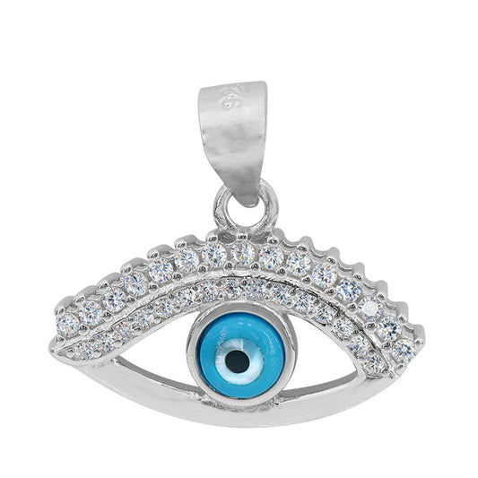 pendentif mauvais œil en argent sterling couleur turquoise
