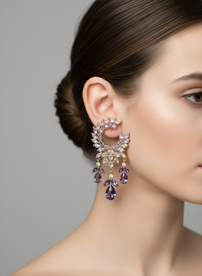 Royal Earrings “Purple Moon”
