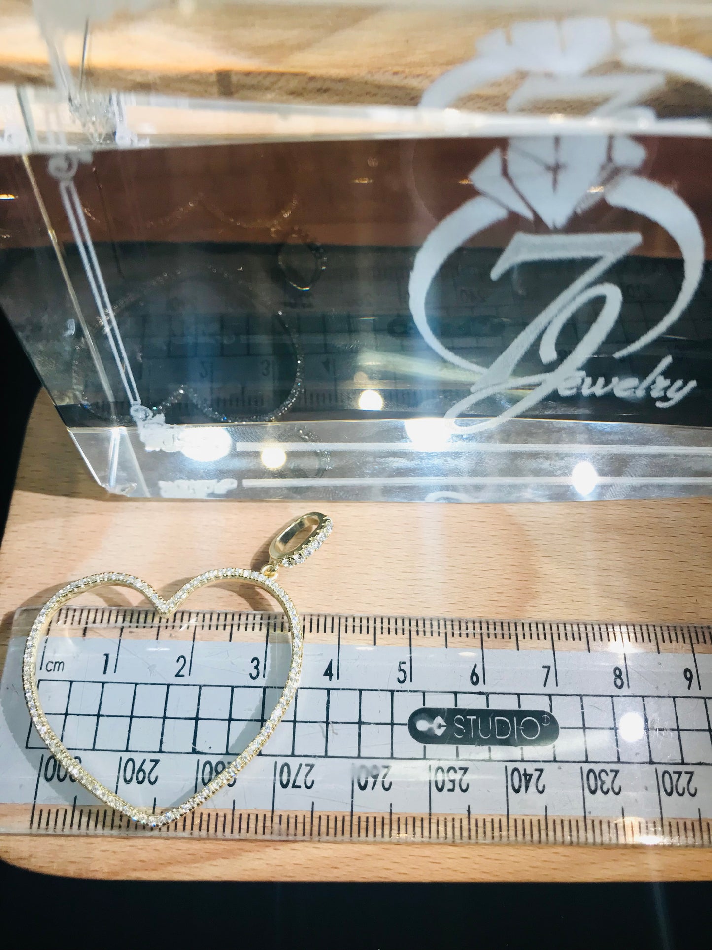 Pendentif coeur en argent sterling