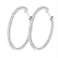 Real Silver Moissanite Hoop Earrings