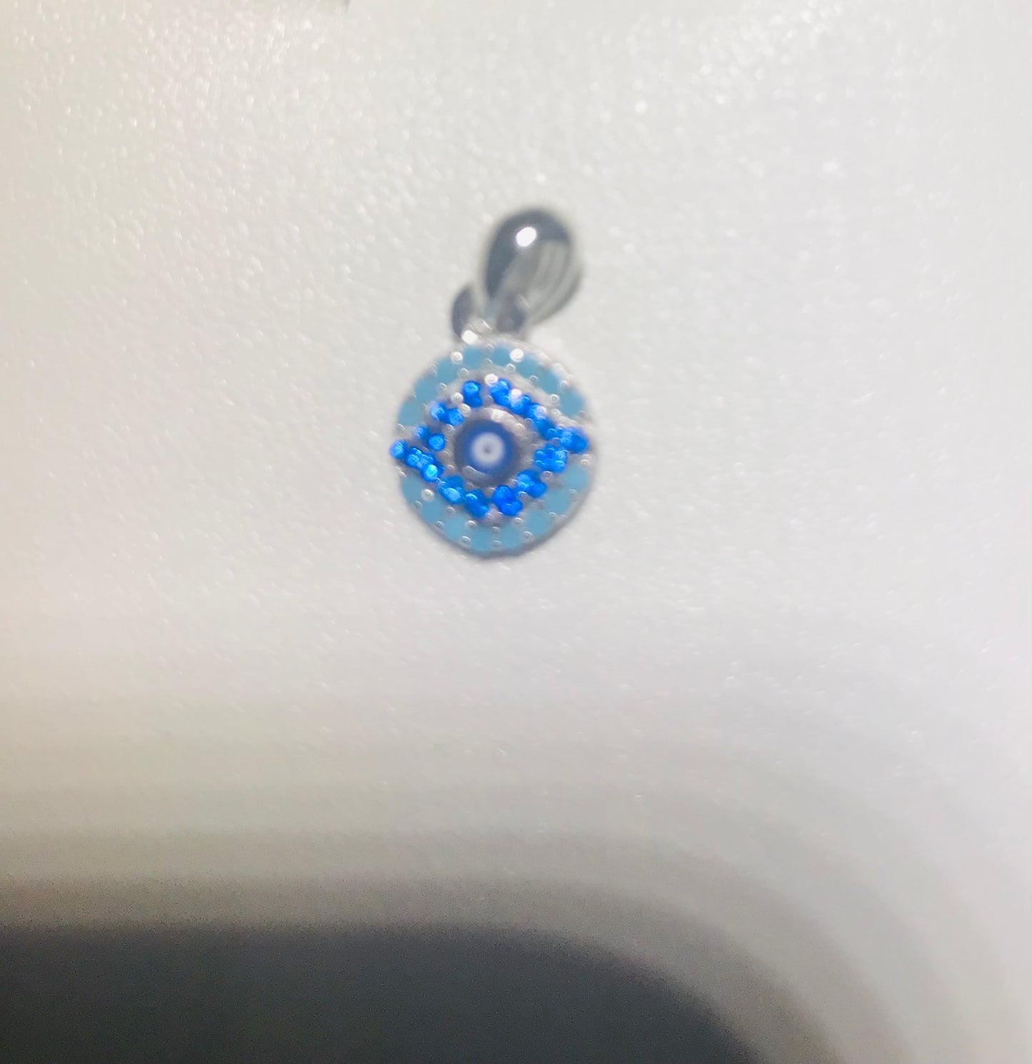 Pendentif mauvais œil en argent véritable