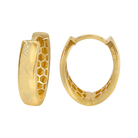 Boucle d'oreille créole en or véritable