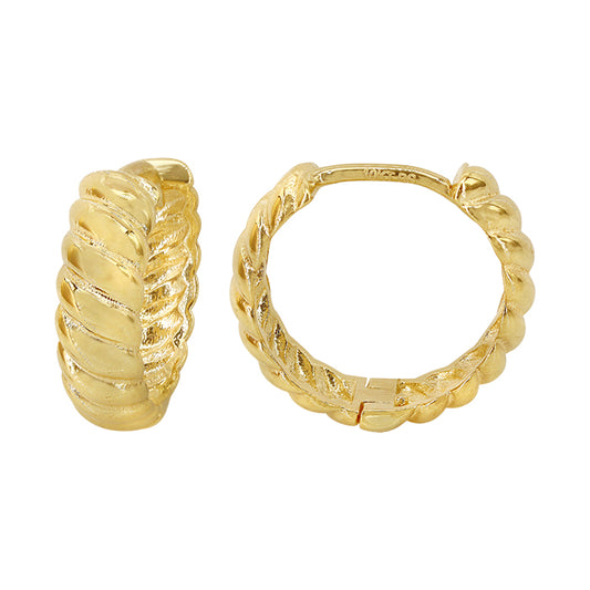 Boucle d'oreille créole en or véritable