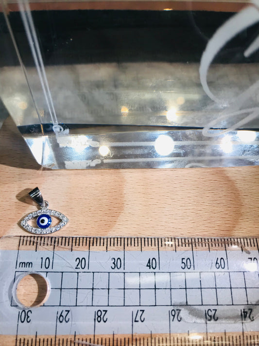 Pendentif en argent véritable contre le mauvais œil