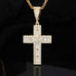 Real Silver Moissanite Cross Pendant