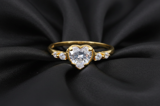 10K Gold Heart Shaped Ring