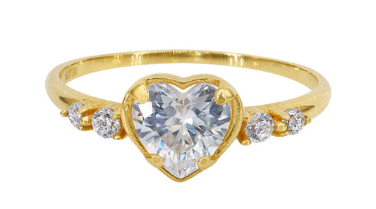 10K Gold Heart Shaped Ring