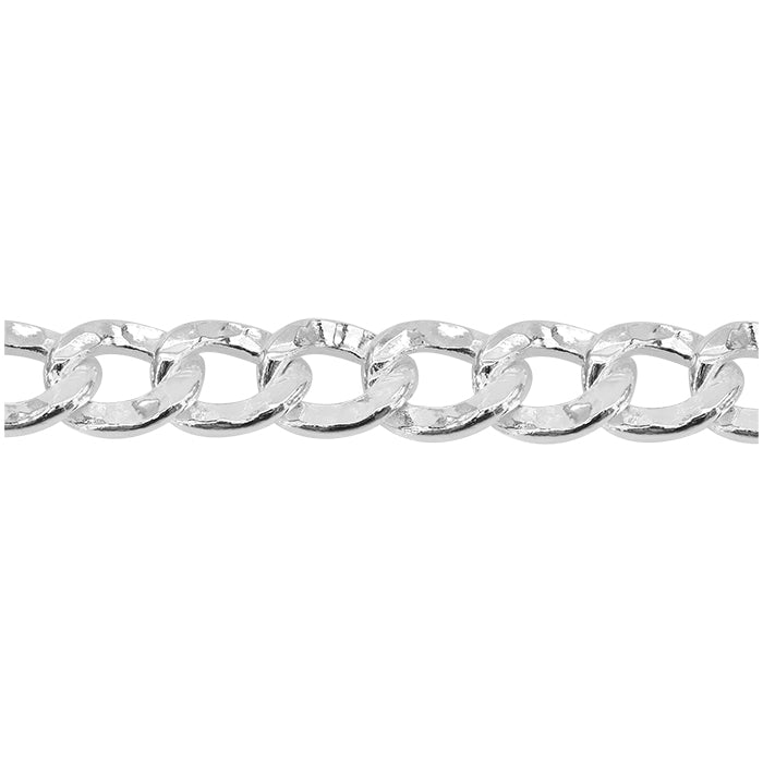 Chaîne grue ultra plate en argent sterling (6 mm)