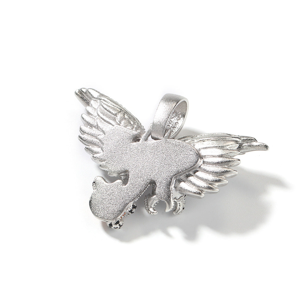 Pendentif oiseau coloré exquis en zircone cubique incrusté de cuivre JinJiBeWater