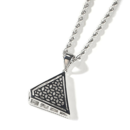 ਆਈਸਡ ਆਊਟ ਸੀਜ਼ ਡਾਇਮੰਡ ਪਿਰਾਮਿਡ ਆਈ ਆਫ਼ ਹੋਰਸ ਪੈਂਡੈਂਟ