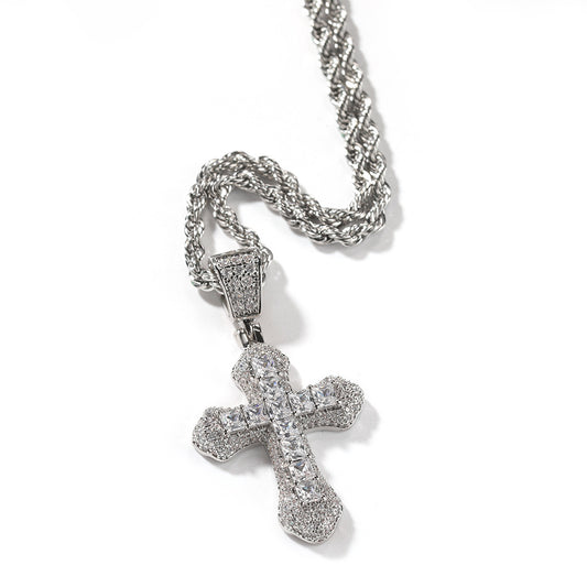Pendentif mini croix en oxyde de zirconium