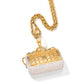 iced out Cz dollar money wallet bag pendants charms