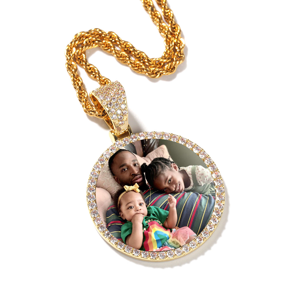 custom round photo picuture pendant