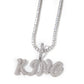 Custom Name Double Layer Cursive Letters Pendant