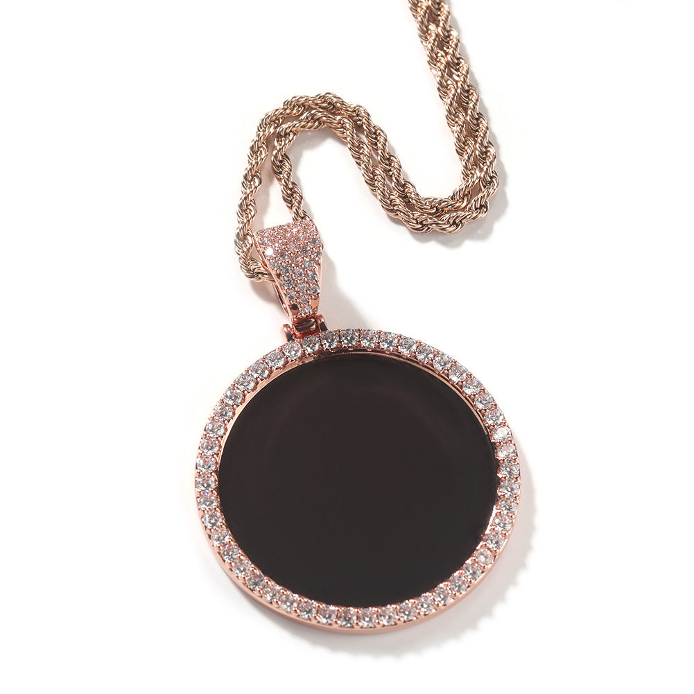 ਕਸਟਮ ਗੋਲ ਫੋਟੋ ਪਿਕਚਰ ਪੈਂਡੈਂਟ