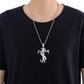 TS Cross Cz Pendant Necklace