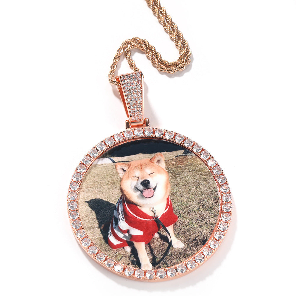 custom round photo picuture pendant